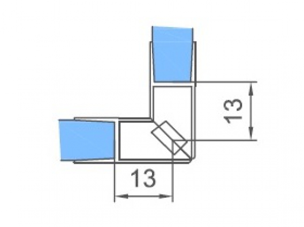 MS 608-3 - MS 608-6, Magnet in schwarz, L = 250 cm für 10 mm Glas